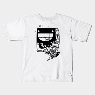 Happy Inside - 1-Bit Oddity - Black Version Kids T-Shirt